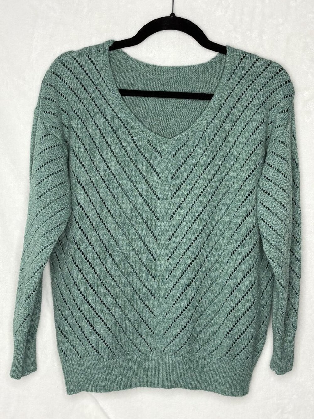 BEAUDRM Women's Hollow Out Pullover Sweater - M